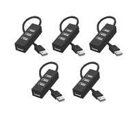 Evvmnaks 5 Pezzi Hub USB Multi 2.0 Hub USB Splitter Adattatore di Alimentazione Ad Alta Velocità 4 Porte Tutto in per PC Computer Ricambi Accessori B
