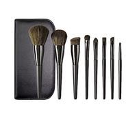 Evvmnaks 8 pennelli da trucco che afferra il colore all'ingrosso portatile polvere ombretto polvere set di pennelli in fibra sintetica + legno + alluminio