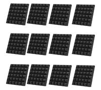 Evvmnaks insonorizzanti acustici in schiuma insonorizzata 12 pezzi di isolamento acustico cuneo poliuretano nero 1x12x12 pollici per il soffitto di pareti da studio
