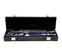 Evvmnaks Scatola di immagazzinaggio portatile e durevole per flauto borsa in pelle tubo per strumento musicale in pelle per flauto per flauto 16 fori