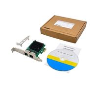 Evvmnaks Scheda di rete server 2.5G a doppia porta PCI-E X1, scheda di rete a doppia porta Gigabit I225-V, controller Ethernet, scheda di rete a doppia porta 2.5GbE con porte RJ45.