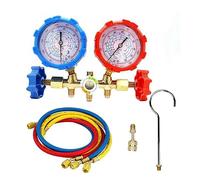 Evvmnaks Set di misuratori per collettore diagnostico AC a 3 vie R410A, accessori di ricambio per il carico freon, adatto per misuratore di collettore di refrigerazione R-404A R-134A