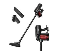 EVVO A12, Aspirapolvere Scopa con Fili, Rosso e Nero