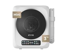 EVVO Asciugatrice Mini S4 Plus - Asciugatrice portatile 3 Kg, design mini compatto, pannello touch, igiene UV, funzione anti-rughe, accessorio per scarpe, mini asciugatrice, ideale per spazi ridotti