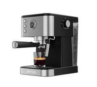 EVVO Caffettiera Express Intensa, Pressione 20 Bar, Corpo in Acciaio, Caffettiera Italiana per Espressi e Capuccini, 1350W, Doppia uscita, Portafiltri, Serbatoio da 1,5 L (con manometro)
