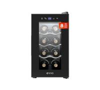 EVVO Enoteca 8 Bottiglie, Portabottiglie Verticale, Display Temperatura Interna, Tecnologia di Enferamento Termoelettrico, Temperatura Regolabile 8-18°C, Molto Silenzioso 35 dB, Schermo Touch Modello: