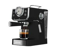 EVVO Intensa Retro Macchina da caffè Espresso, Acciaio Inossidabile 18/8, Nero