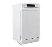 EVVO Lavastoviglie 45 cm D1 Slim, 9 posate, 5 programmi, vassoio regolabile, pannello nascosto (Slim - 45 cm, Bianco)