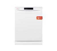 EVVO Lavastoviglie 60 cm D1, 12 posate, 5 programmi, vassoio regolabile, pannello nascosto (standard - 60 cm, bianco)