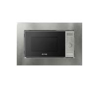 EVVO Microonde Integrabile Mi30 Inox - 21 Litri, Forno Microonde Funzione Grill, Display Digitale, Blocco Bambini e Timer da 60 minuti, Nero