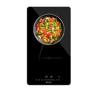 EVVO Piastra a induzione 2 zone di cottura V31, potenza massima 3.500 W, 9 livelli, max diametro 18 cm, booster, controllo touch, indicatore di calore