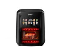 EVVO Tasty Fryer Advance 6L Friggitrice ad Aria Calda Senza Olio, 1700W, Tecnologia Dual Cyclone, Pannello Touch, 200°C, Timer, Cestello Antiaderente Lavabile in Lavastoviglie, Acciaio Inox
