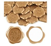 EVWGNPQRV Adesivi con sigillo in ceralacca autoadesivi, 30 adesivi con sigillo di cera autoadesiva in oro verde oliva, diametro 1,3 pollici, for inviti nozze(Tz010)