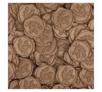 EVWGNPQRV Adesivi con sigillo in ceralacca autoadesivi, Adesivi con sigillo di cera da 100 pezzi in oro 3 cm for biglietti d'invito a nozze