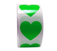 EVWGNPQRV Adesivi decorativi olografici, Etichette for goffratura a forma di cuore, etichette multicolori, 50-500 pezzi, for scrapbooking, matrimonio(Yh201green-500pcs)