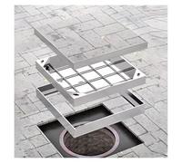 EVWGNPQRV Coperchi per pozzetti, Chiusino da Incasso in Acciaio Inossidabile for Accesso alla fogna e Fossa settica di Varie Dimensioni(31"x24"/79x61cm)