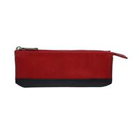 EVWGNPQRV Custodia portatile in pelle per penne, Astuccio for penne e matite in pelle Multicolor 19,8x5x6,5cm(Red)