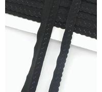 EVWGNPQRV Elastico in Nylon, Fascia Elastica da Cucito in Nylon a Doppio Strato 11 mm Multicolore 5 M 10 20(Black 11mm,10Meters)