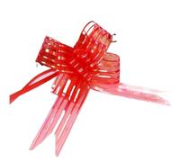 EVWGNPQRV Fiocchi da Regalo, Nastri con Fiocco in plastica Multicolore 3 cm 10 Pezzi for confezionare Decorazioni for Feste di Matrimonio(Red 10pcs)