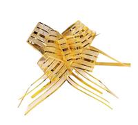 EVWGNPQRV Fiocchi da Regalo, Nastri con Fiocco in plastica Multicolore 3 cm 10 Pezzi for confezionare Decorazioni for Feste di Matrimonio(Gold 10pcs)