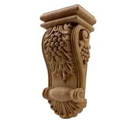 EVWGNPQRV Gambe per mobili intagliate in legno, Gambe di ricambio for mobili in legno intagliato, modello uva, dimensioni multiple non finite(16x8cm/6.3x3.1inch)