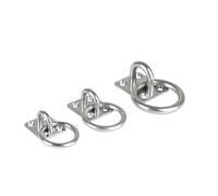 EVWGNPQRV Ganci a U per carichi pesanti, Gancio marino con piastra ad occhiello quadrato for carichi pesanti in acciaio inossidabile 304 M5/M6/M8 Argento(Square M5)