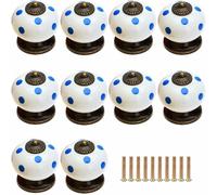 EVWGNPQRV Maniglie vintage per cassetti, Maniglia for pomello for mobile in ceramica da 10 pezzi, monoforo, multicolore(White)