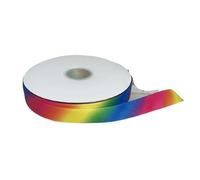 EVWGNPQRV Nastro per Confezioni Regalo, Nastro in Gros-Grain Multicolore 10-40 mm x 25-100 Iarde for Confezioni Regalo Artigianali Fai da Te(25mm Rib Dark rainbo,100yards)