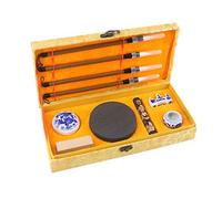 EVWGNPQRV Pennello per calligrafia cinese, Set di pennelli for calligrafia cinese Wenfang Four Treasure con confezione regalo in cestino carta inchiostro a penna