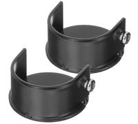 EVWGNPQRV Supporto per asta per tende, 10 Pcs Multicolor Alloy Curtain Closet Shower Rod Brackets(Black)