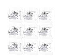 EVWGNPQRV Supporto per asta per tende, 24 Pcs No Drill Self Adhesive Curtain Rod Bracket Hooks Adjustable Bathroom,Kitchen,Home