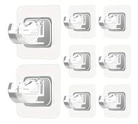 EVWGNPQRV Supporto per asta per tende, Curtain Rod Bracket 16 pcs No Drill Adjustable Hooks Hangers For Bathroom Kitchen Home
