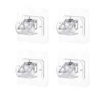 EVWGNPQRV Supporto per asta per tende, Curtain Rod Bracket 24pc SelfAdhesive PunchFree ClipHook TelescFixed Bathroom Kitchen Home