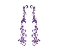 EVWGNPQRV Toppe Ricamate, Patch Ricamo Applique Fiore Paillettes Multicolore 2 Pezzi(Purple)