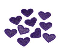 EVWGNPQRV Toppe Ricamate, Toppa Ricamata Applicazione A Cuore Multicolor 2x2,6 cm Termoadesiva Confezione da 10(Deep Purple)