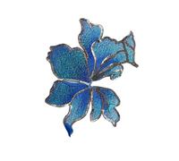 EVWGNPQRV Toppe Ricamate, Toppa Ricamata con Strisce di Fiori, 2 Pezzi, 19 cm x 14, Paillettes, Organza, Multicolore, da Cucire su Applicazioni(Blue)