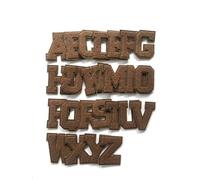 EVWGNPQRV Toppe Ricamate, Toppa Ricamata Marrone 2 Pezzi Asciugamano con Lettera da Cucire su Applique 7,8 cm for Borse di Abbigliamento Fai-da-Te(N)