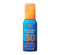EVY Sport Protezione Solare Mousse SPF 30 Formato Viaggio (100ml) - estremamente resistente al sudore e all'acqua, crema solare idratante a lunga durata