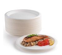 EVYIENEN 50 Piatti Carta,15.2cm Usa e Getta Biodegradabili Compostabili, Ecologici, Resistenti, Riciclabili, Perfetti Per Picnic e Barbecue Feste ed Eventi