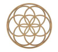 EVYRE | Quadro Legno Mandala | Pannelli In Legno Per Pareti 40cm | Pannelli Decorativi | Quadri In Rilievo | Quadri Decorativi Per | Pareti Spiritualità Oggetti, Vintage (1, Seme della vita)