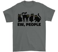 Ew People Cats Funny T-Shirt Uomo 100% Cotone Maglia Jersey