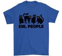 Ew People Cats Funny T-Shirt Uomo 100% Cotone Maglia Jersey