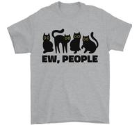 Ew People Cats Funny T-Shirt Uomo 100% Cotone Maglia Jersey