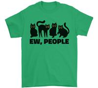 Ew People Cats Funny T-Shirt Uomo 100% Cotone Maglia Jersey