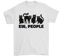 Ew People Cats Funny T-Shirt Uomo 100% Cotone Maglia Jersey