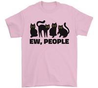 Ew People Cats Funny T-Shirt Uomo 100% Cotone Maglia Jersey
