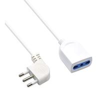 Ew3810 - Prolunga Elettrica Bianca 3 m, Spina Italiana 16A 90° Salvaspazio, Presa Italiana 10/16A, Cavo H05Vv-F 3 x 1 mm2; Presa con Protezione Bambini