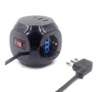 EW3860 Multipresa a Cubo 3 posizioni con 2 caricatorI Usb e 1 caricatore Usb C