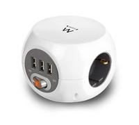 EW3939 Power Block (Cube) con 3 prese e 3 porte USB cavo da 1,5 m colore