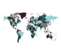 EWA Eco-Wood-Art - Puzzle 3D in legno per adolescenti e adulti - WORLD MAP S Emerald Planet